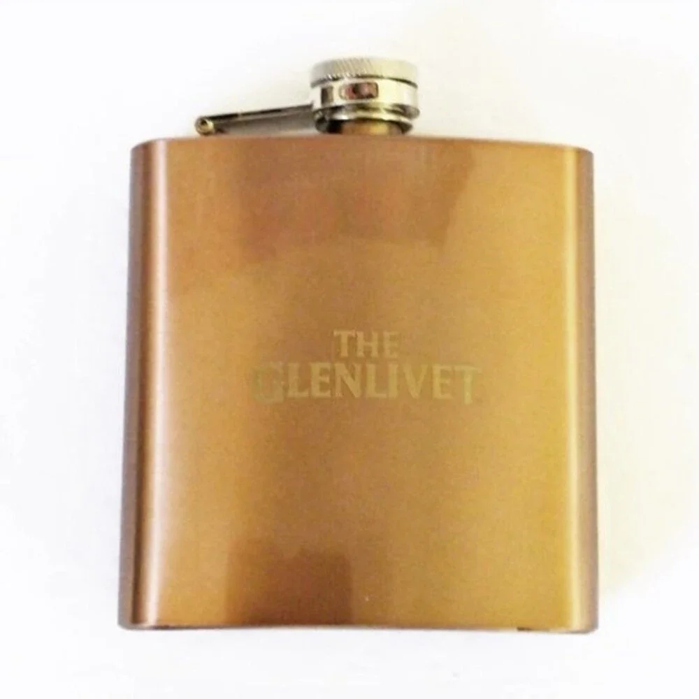 New The Glenlivet Copper Tone Stainless Flask